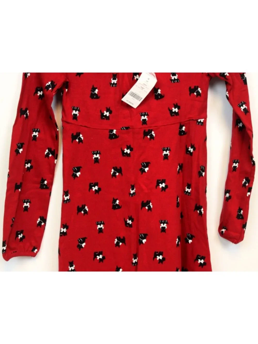 2008 Gymboree Holiday Friends Red Dress sz 12 Scottie Dogs w/Bows Xmas Party